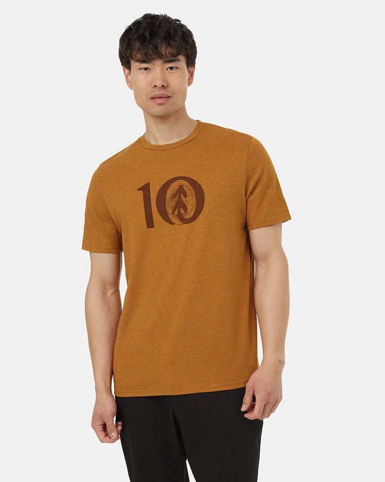 Men Short Sleeve Shirts with Camp Collars for a Retro and Stylish LookTentree Woodgrain Ten SS T-Shirt - Men's