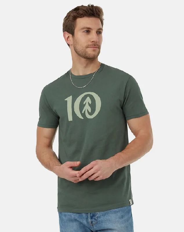 Men Short Sleeve Shirts with Raglan Sleeves for a Comfortable and Easy - Wearing FitTentree Ten T-Shirt - Men's