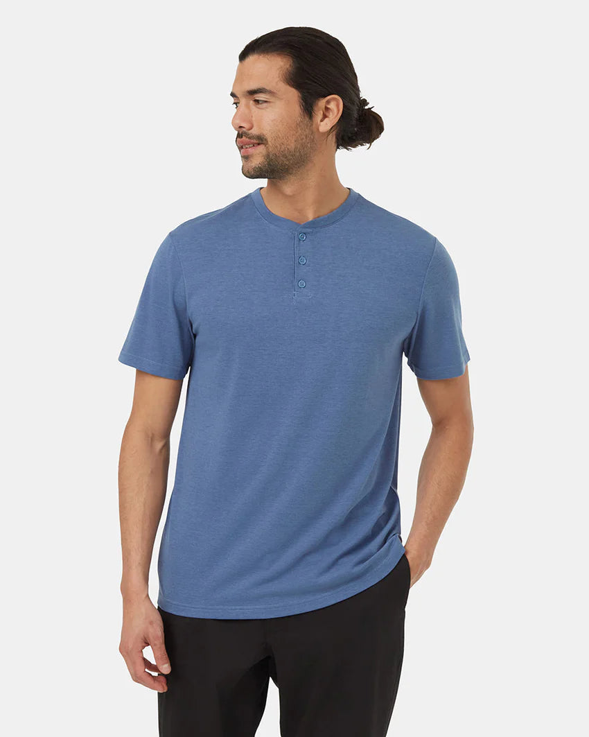 Men Short Sleeve Shirts with Mother - of - Pearl Buttons for a Subtle and Elegant TouchTentree TreeBlend Henley SS T-Shirt - Men's