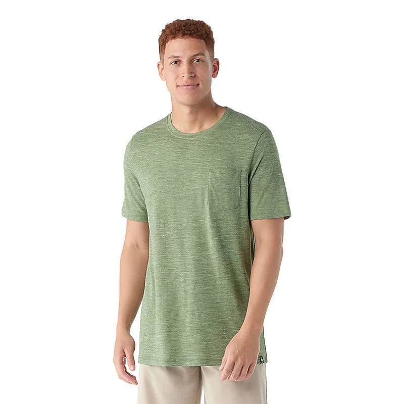 Men Short Sleeve Shirts with Slim - Fit Silhouettes for a Modern and Sleek AppearanceMen's Merino Hemp Blend Pocket Tee