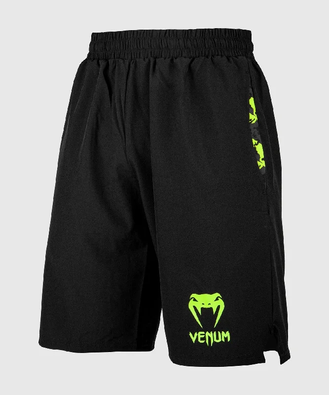 Men's 4 - Way Stretch Sports Shorts in Charcoal for Martial Arts and YogaVenum Classic Training Shorts - Black/Neo Yellow