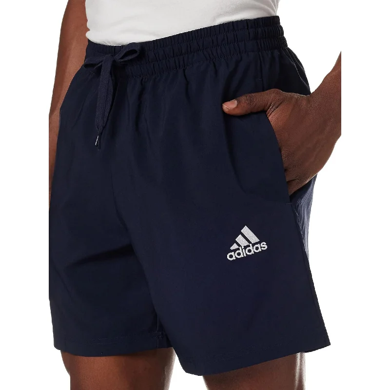 Plus Size Men's Quick - Dry Nylon Sports Shorts with Elastic Waist in Navy for Gym Workoutsadidas AeroReady Essentials Chelsea Mens Training Shorts - Navy