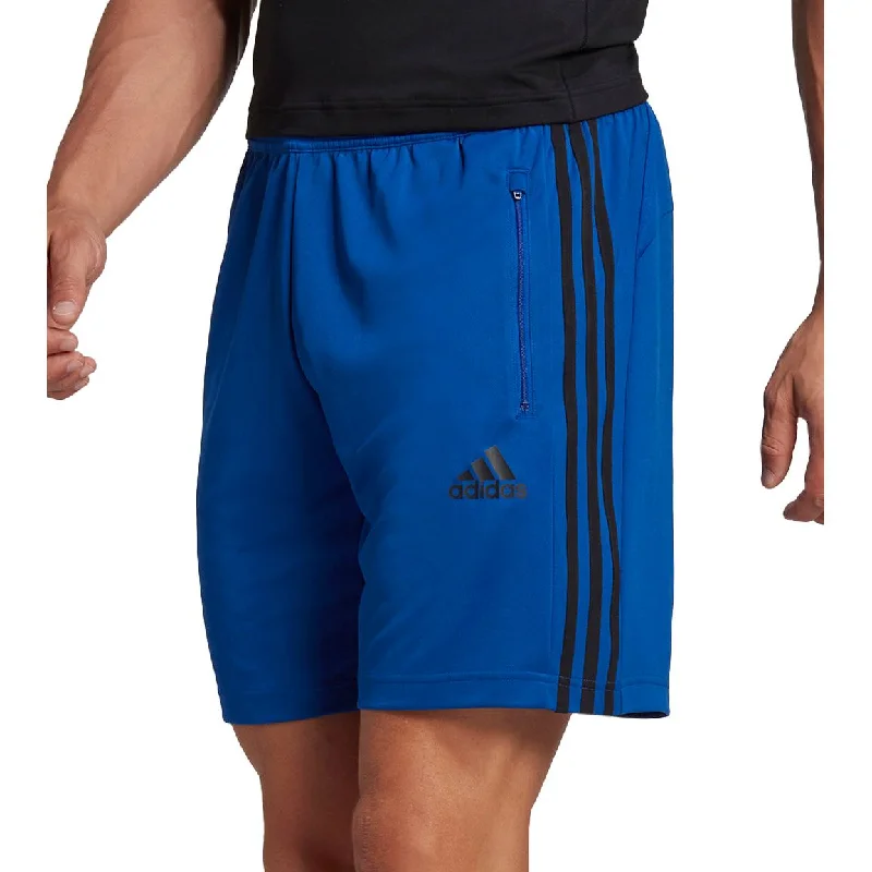 Plus Size Men's Quick - Dry Nylon Sports Shorts with Elastic Waist in Navy for Gym Workoutsadidas Designed 2 Move 3 Stripes Mens Training Shorts - Blue