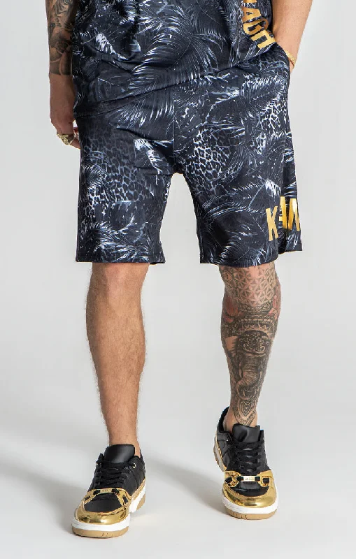 Men's adjustable - length convertible shorts for versatile useBlack Resort Shorts