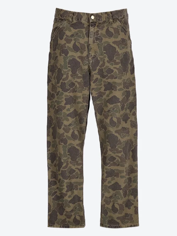 Men's floral print silk blend shorts for a unique night - out lookDuck single knee pants