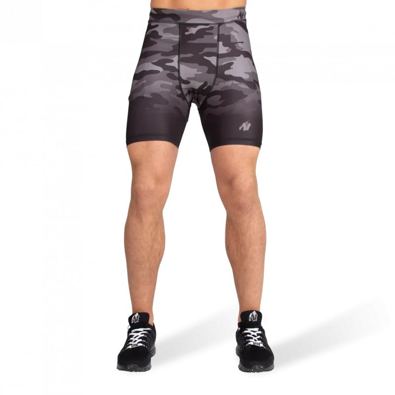 Men's ripped denim shorts for a trendy streetwear aestheticFranklin Shorts - Black/Gray Camo