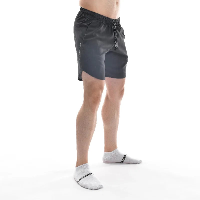 Men's Moisture - Wicking Polyester Sports Shorts in Black for Running MarathonsIRON Training Shorts 2.0