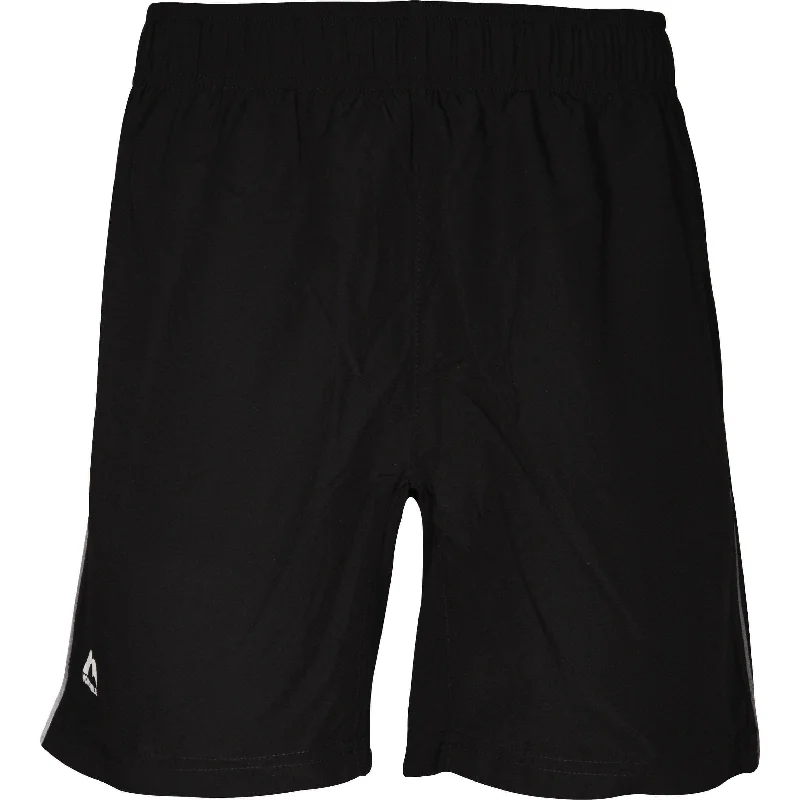 Men's wide - leg linen blend shorts for a relaxed beachside vibeMore Mile Action 7 Inch Mens Running Shorts - Black