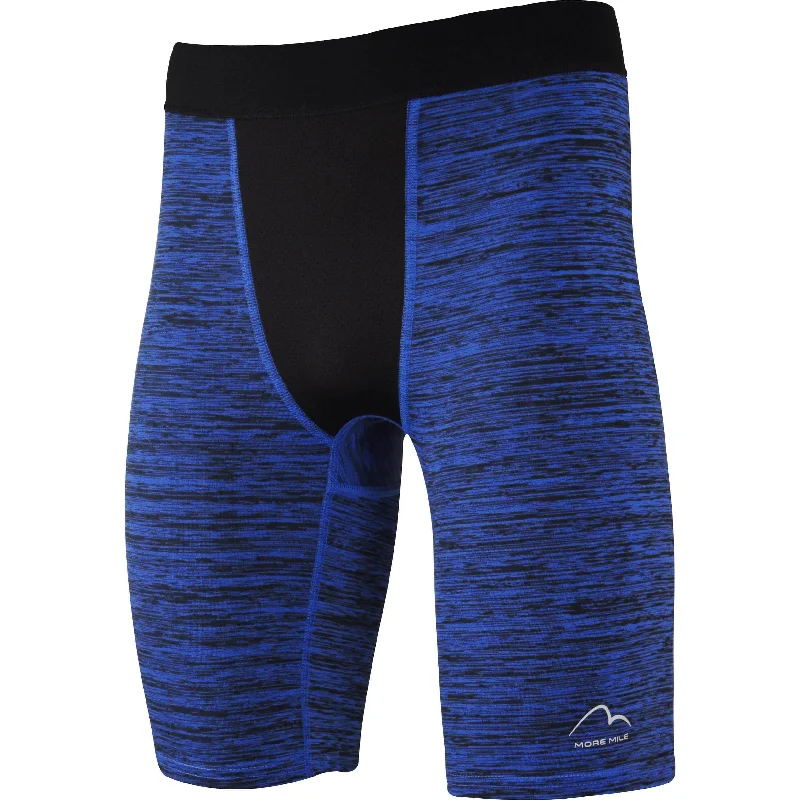 Men's pleated front twill shorts for a classic and sophisticated appearanceMore Mile Train To Run Mens Baselayer Short Tights - Blue