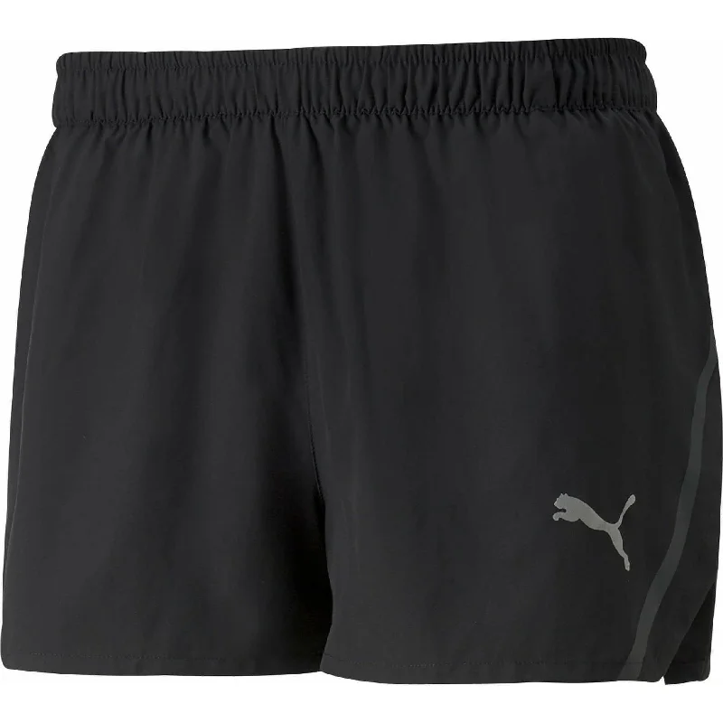 Men's plaid pattern wool blend shorts for a preppy fall stylePuma Split Mens Running Shorts - Black