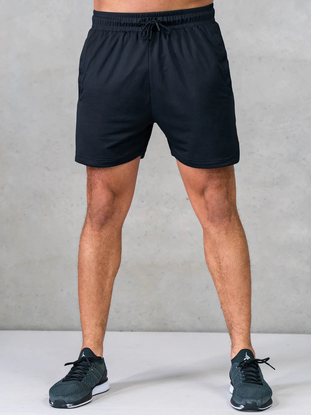 Men's Shorts with Inner Briefs in Black and White Stripe for Comfort in Football PracticeRyderwear | Legacy Mesh Training Shorts - Black