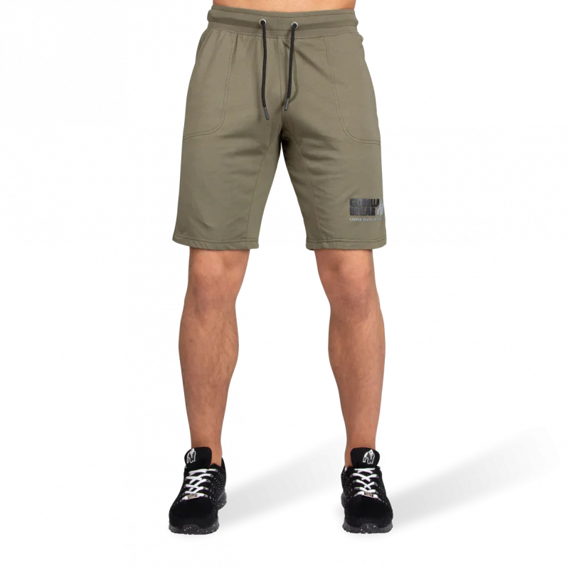 Men's checkered pattern wool shorts for a stylish winter layering optionSAN ANTONIO SHORTS - ARMY GREEN