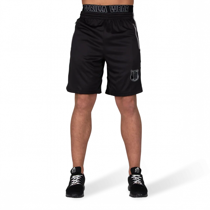 Men's zip - pocket canvas shorts for added functionality during travelShelby Shorts - Black/Gray