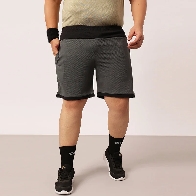 Men's Elastic - Cuff Sports Shorts in Tan for Easy Mobility in Cross - Training SessionsSports Shorts Plus Size