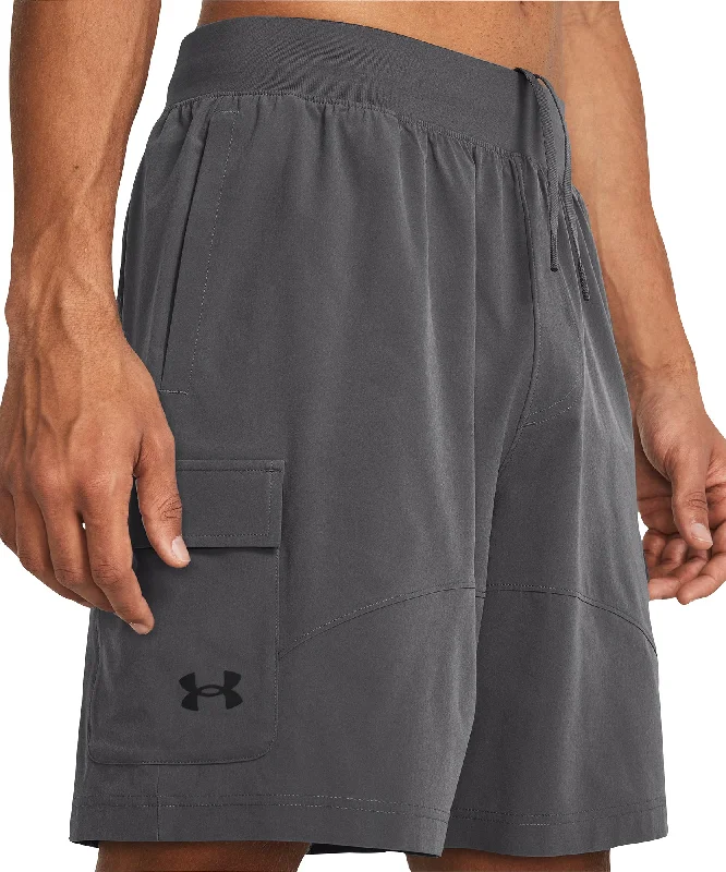 Men's Shorts with Adjustable Waist in Gray for a Custom Fit during Rock ClimbingUnder Armour Stretch Woven Cargo Mens Training Shorts - Grey