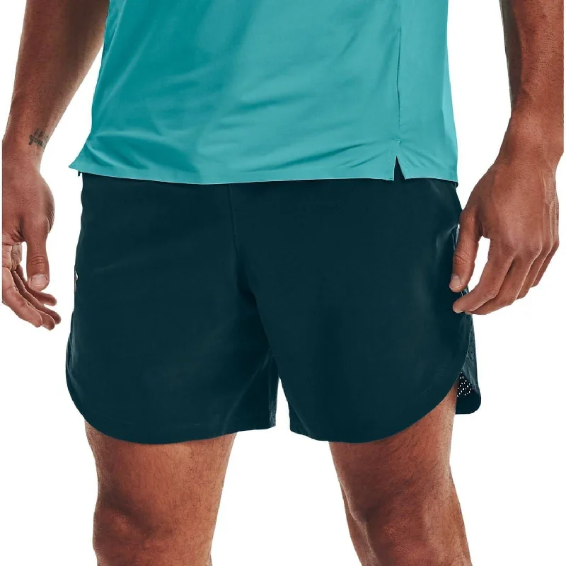 Men's Elastic - Waistband Drawstring Sports Shorts in Red for Casual Outdoor ActivitiesUnder Armour Woven Mens Training Shorts - Green