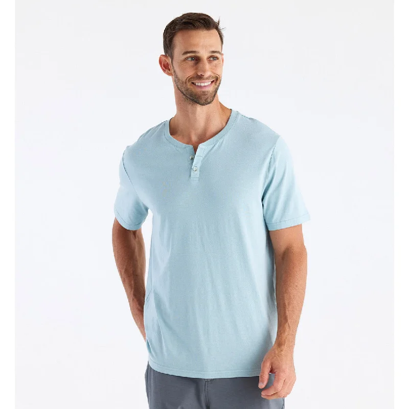 Men Short Sleeve Shirts with Raglan Sleeves for a Comfortable and Easy - Wearing FitMen's Bamboo Heritage Short Sleeve Henley