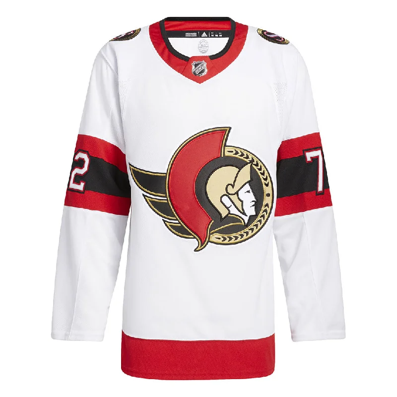 Men Jerseys with Embroidered Team Logos and Player Namesadidas - Men's Ottawa Senators Authentic Thomas Chabot Away Jersey (HZ9791)