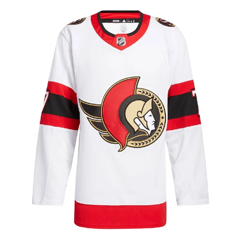 Men Jerseys with Ribbed Collars and Cuffs for a Classic and Durable Lookadidas - Men's Ottawa Senators Authentic Away Brady Tkachuk Jersey (GT8151)