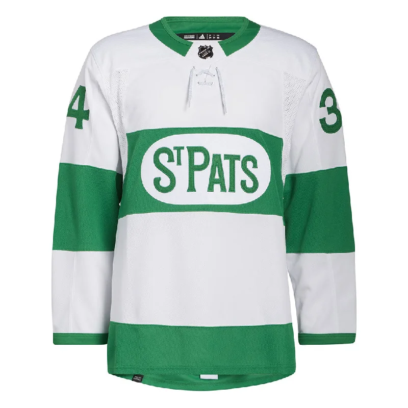 Men Jerseys with Moisture - Wicking Fabric for Athletic Performanceadidas - Men's Toronto Maple Leafs Auston Matthews St. Pats' Jersey (HE1160)