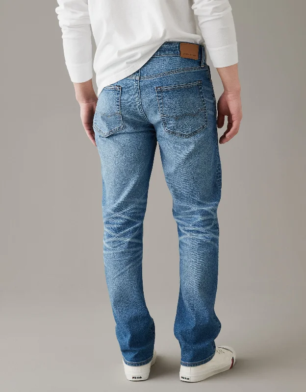 Men's Jeans with a Zip - Off Lower Leg for Convertible StyleAE AirFlex+ Ultrasoft Original Straight Jean