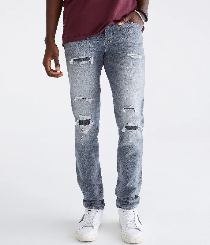 Plus Size Men's Relaxed Fit Jeans with a Faded Wash for a Vintage - Inspired LookAeropostale  Skinny Jean