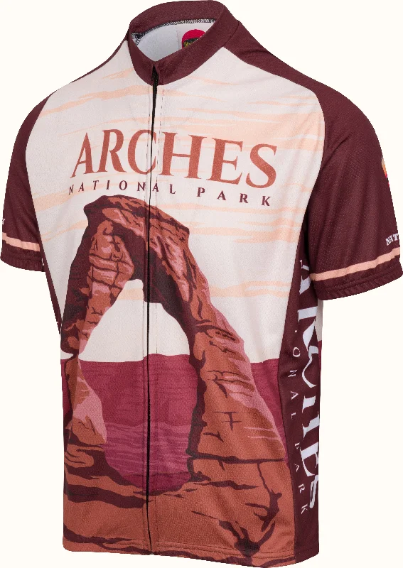 Men Jerseys with Authentic - Style Striping for a True - to - Game Look2024 Arches National Park Men's Cycling Jersey