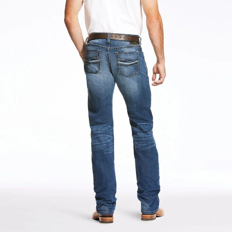 Men's High - Waisted Jeans in a Medium Wash for a Vintage - Style RevivalAriat Men's M7 Rocker Strait Jean