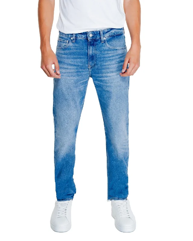 Men's Jeans with a Cargo - Inspired Knee Pocket for Extra StorageCalvin Klein Jeans  Men's Slim Straight Jeans Medium Wash