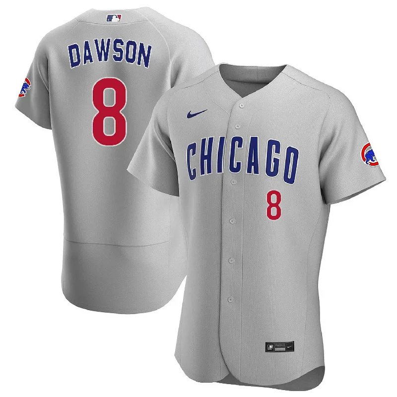 Men Jerseys with Embroidered Patches for Added Detail and StyleChicago Cubs Andre Dawson Nike Road Authentic Jersey