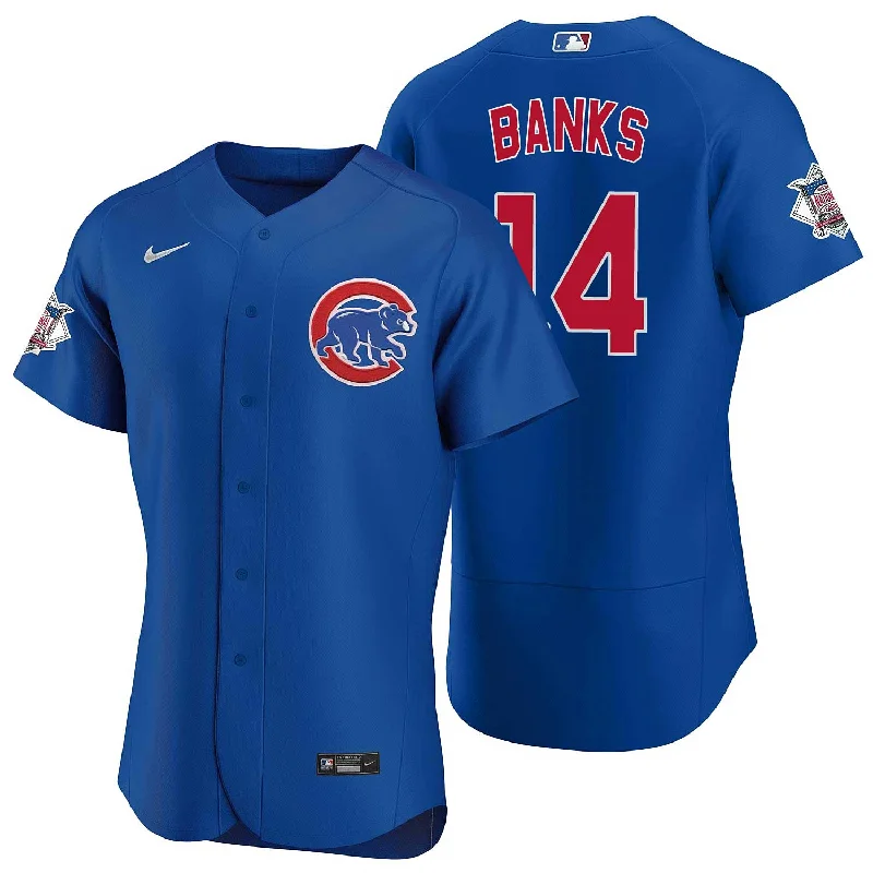 Men Jerseys with Quick - Dry Properties for Post - Game ComfortChicago Cubs Ernie Banks Nike Alternate Authentic Jersey