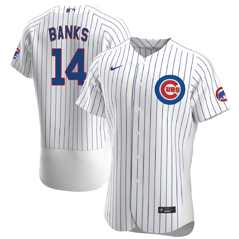 Men Jerseys with Raglan Sleeves for a Comfortable and Mobile FitChicago Cubs Ernie Banks Nike Home Authentic Jersey