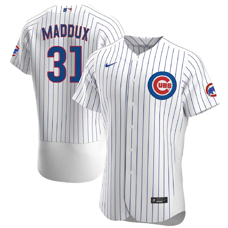 Men Jerseys with Hidden Pocket for Small Item StorageChicago Cubs Greg Maddux Nike Home Authentic Jersey