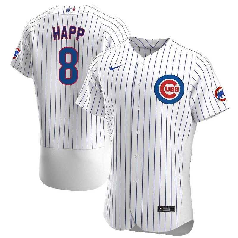 Men Jerseys with Reflective Stripes for Nighttime VisibilityChicago Cubs Ian Happ Nike Home Authentic Jersey