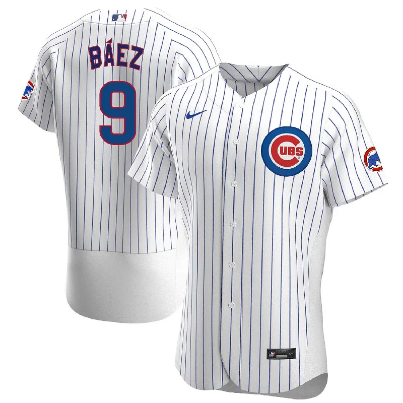 Men Jerseys with Sublimated Graphics for a Long - Lasting and Vivid DesignChicago Cubs Javier Baez Nike Home Authentic Jersey