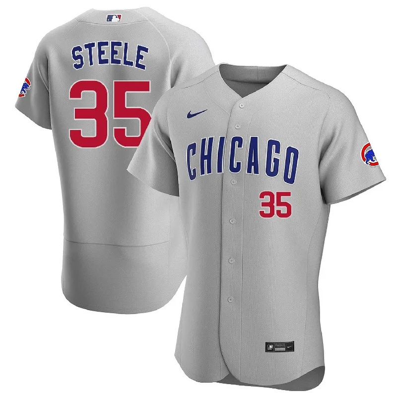 Men Jerseys with Adjustable V - Necklines for a Custom FitChicago Cubs Justin Steele Nike Road Authentic Jersey