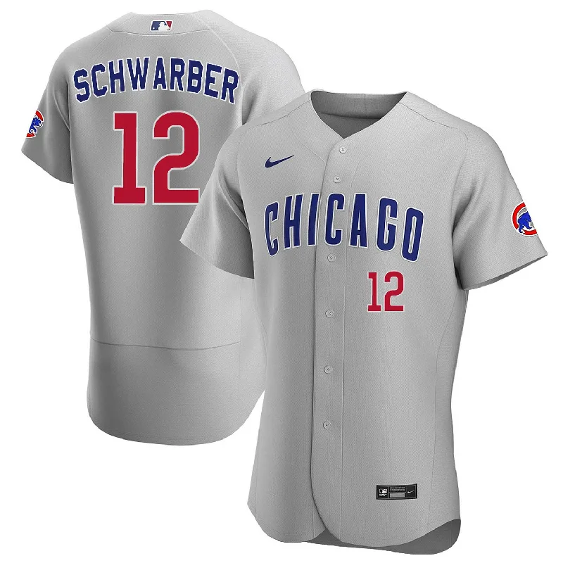 Men Jerseys with Moisture - Wicking Fabric for Athletic PerformanceChicago Cubs Kyle Schwarber Nike Road Authentic Jersey