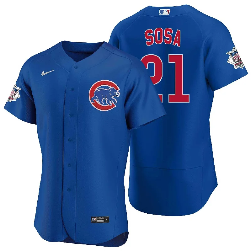 Men Jerseys with Reflective Stripes for Nighttime VisibilityChicago Cubs Sammy Sosa Nike Alternate Authentic Jersey