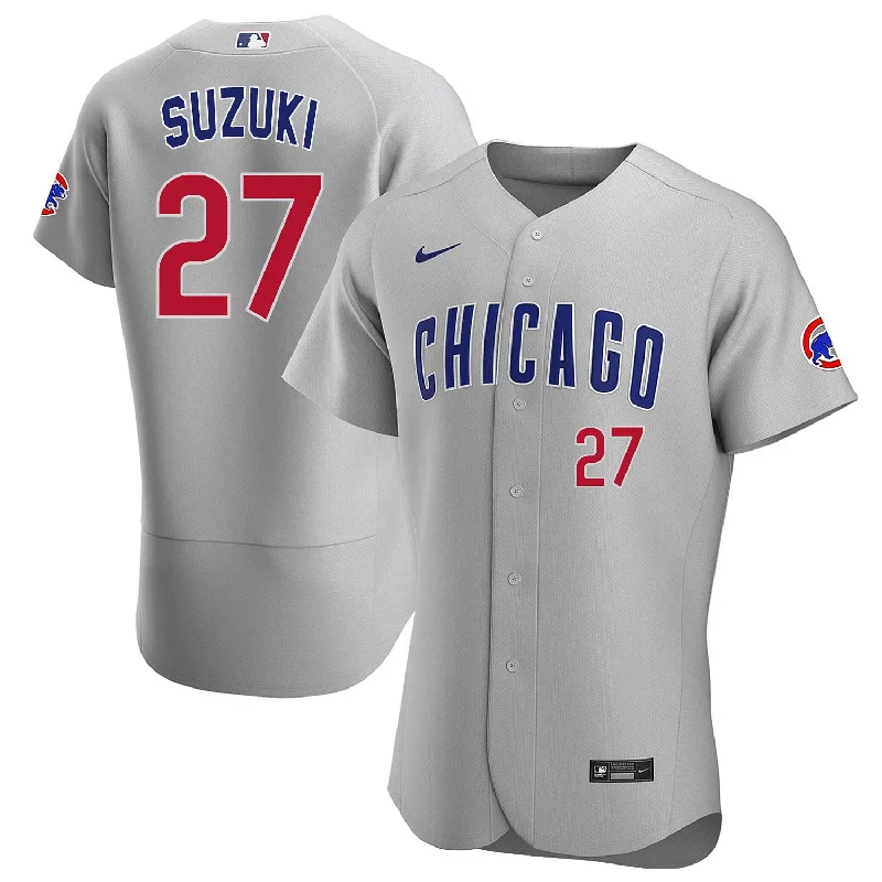 Men Jerseys with Stretch - Fabric for Freedom of MovementChicago Cubs Seiya Suzuki Nike Road Authentic Jersey