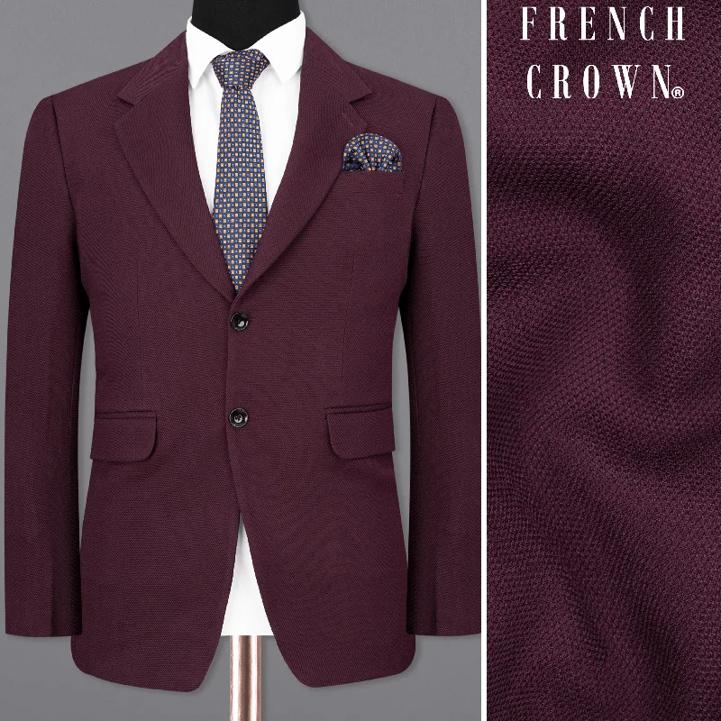 Men Suits with Adjustable Cuffs on Trousers for a Neat FinishCocoa Bean Designer Blazer