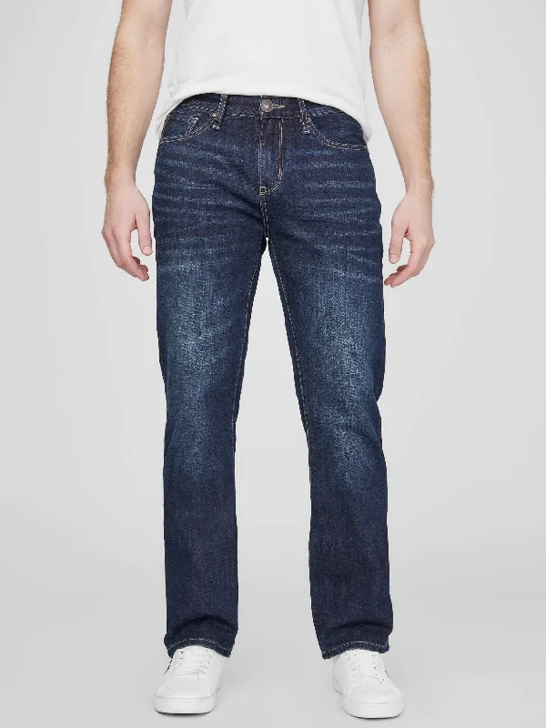 Men's Slim Fit Stretch Jeans in Dark Wash for a Modern and Comfortable LookDelmar Slim Straight Jeans