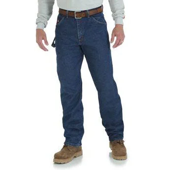 Plus Size Men's Relaxed Fit Jeans with a Tapered Leg for a Laid - Back VibeWrangler Men's FR Flame Resistant Carpenter Jean's