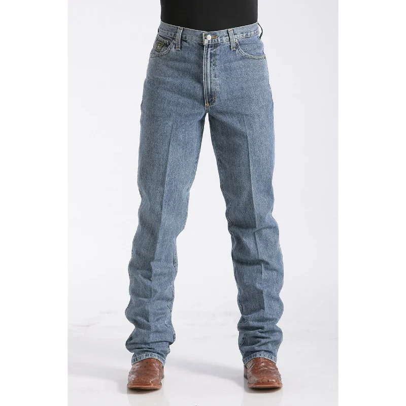 Men's Jeans with a Frayed Hem for a Casual and Effortless StyleCinch Medium Stonewash Green Label Jeans