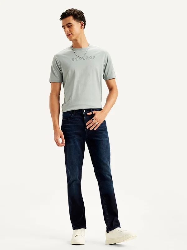 Men's Jeans with a Frayed Hem for a Casual and Effortless StyleMen's 511 Slim Fit Navy Jeans