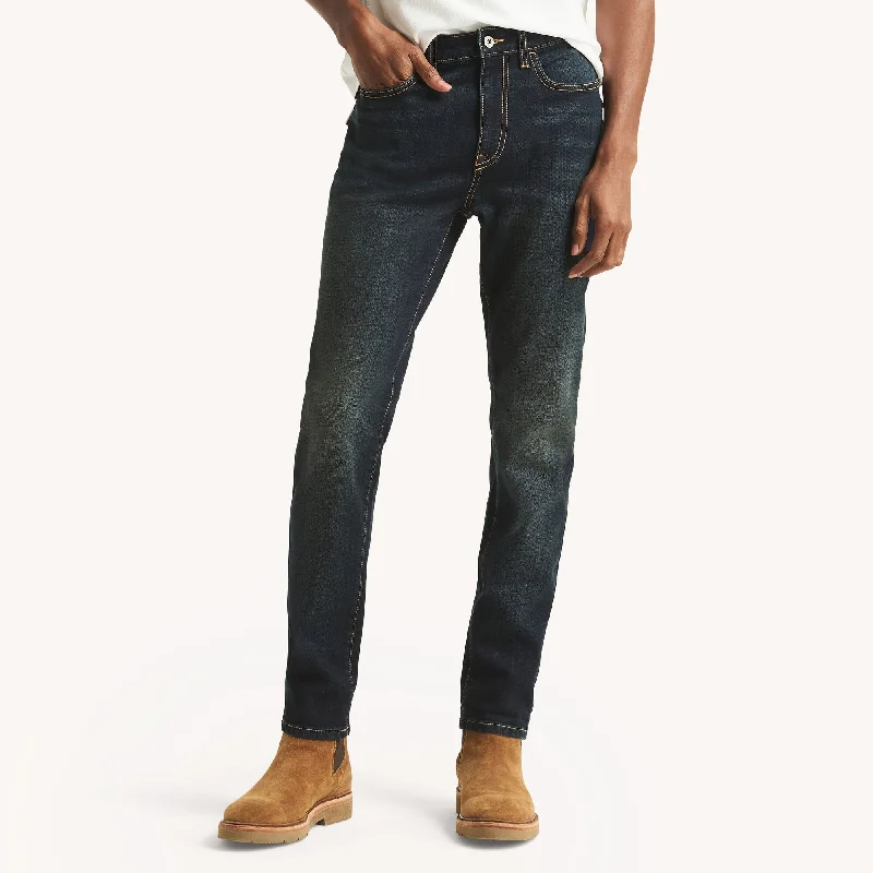 Men's High - Waisted Jeans in a Medium Wash for a Vintage - Style RevivalNautica Mens Athletic Slim Stretch Denim