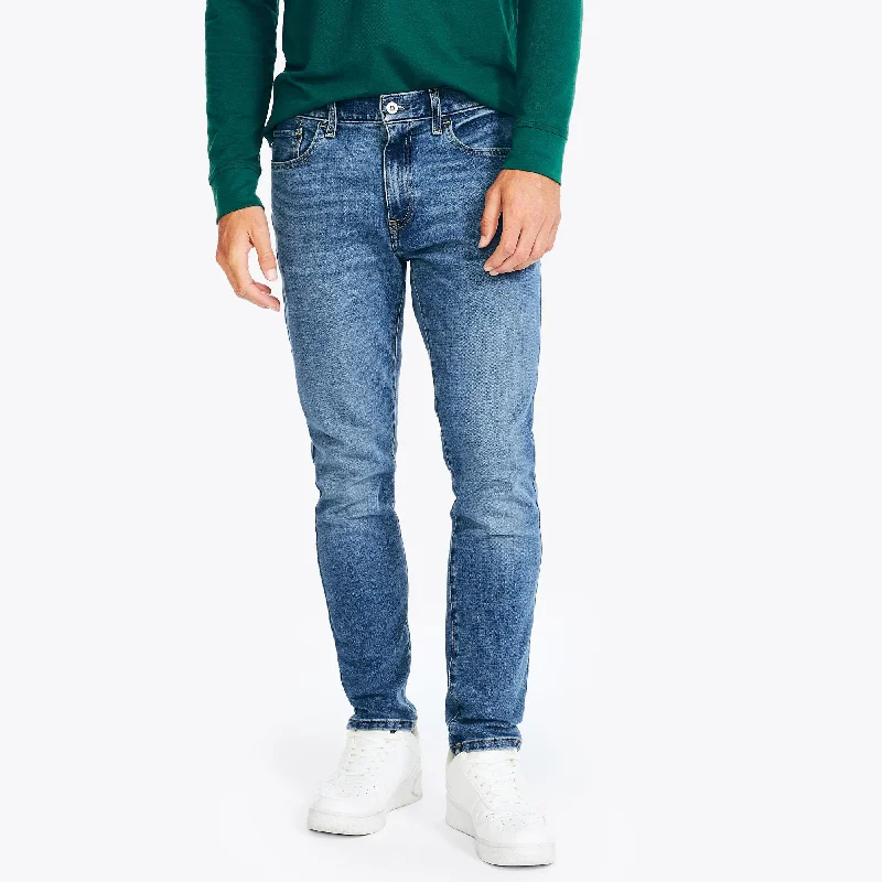 Men's Jeans with a Frayed Hem for a Casual and Effortless StyleNautica Mens Athletic Slim Stretch Denim