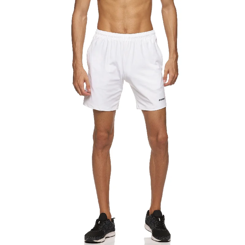 Men's Moisture - Wicking Polyester Sports Shorts in Black for Running MarathonsProkick Lycra Sports Shorts for Men, White