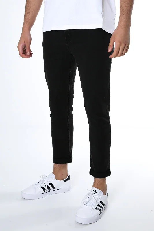 Plus Size Men's Bootcut Jeans with a Belt Loop Upgrade for a Stylish TouchR1 Skinny Roller Jean Black Water