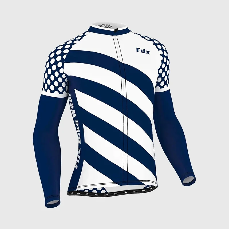 Replica Men Jerseys of Popular Sports TeamsFdx Equin Men's & Boy's White Thermal Roubaix Long Sleeve Cycling Jersey