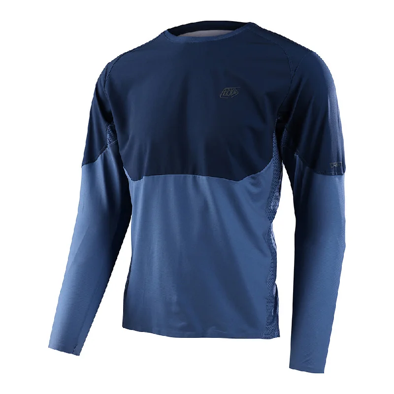 Men Jerseys with Moisture - Wicking Fabric for Athletic PerformanceDrift LS Jersey Solid Blue Mirage